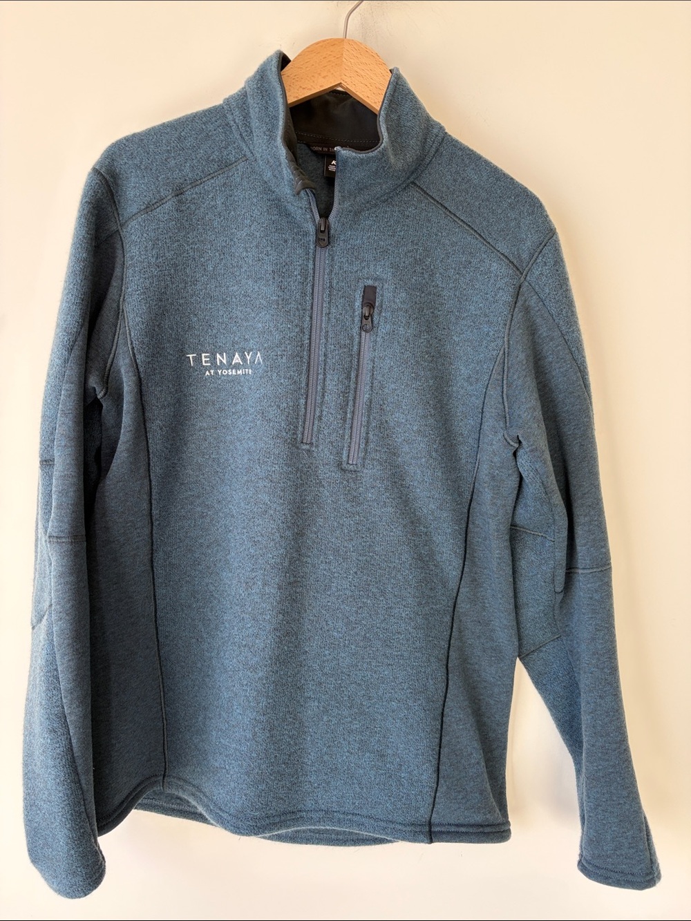 KÜHL x TENAYA Yosemite Slate Blue 1/4 Zip Fleece Interceptr Pullover Men’s Sz M